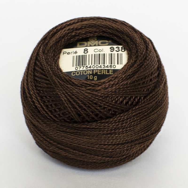 DMC Perle #8 0938 Ultra Dark Coffee Brown