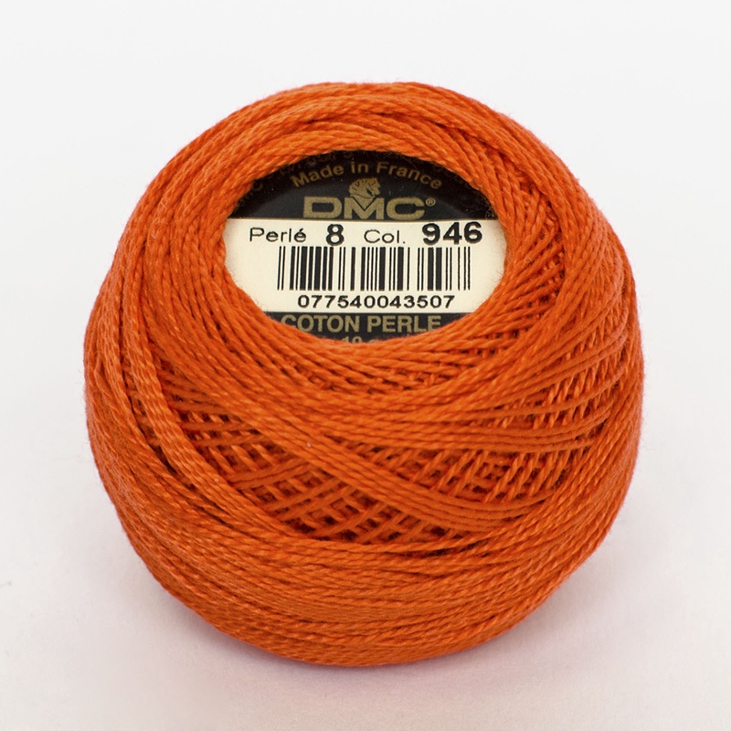 DMC Perle #8 0946 Medium Burnt Orange