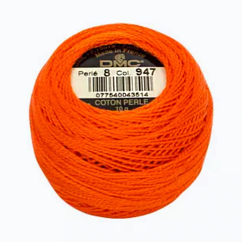 DMC Perle #8 0947 Burnt Orange