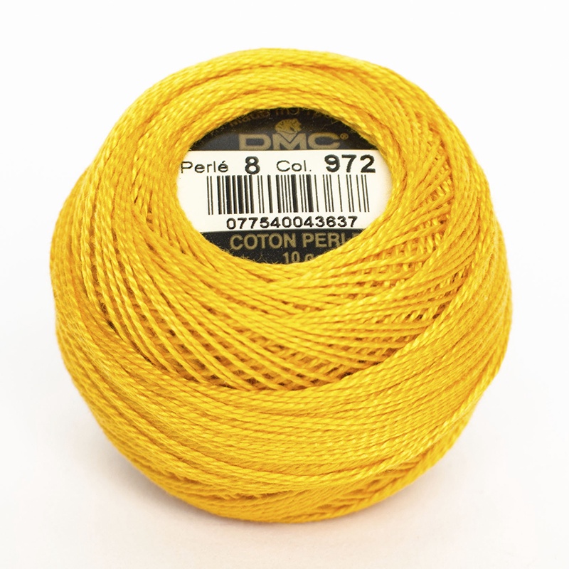 DMC Perle #8 0972 Deep Canary