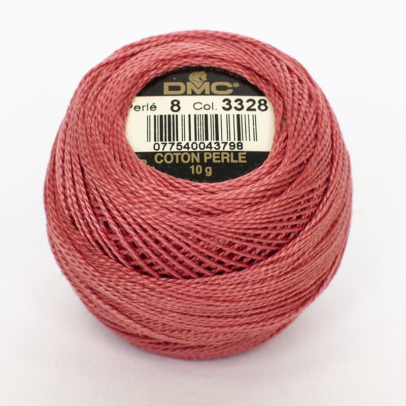 DMC Perle #8 3328 Dark Salmon