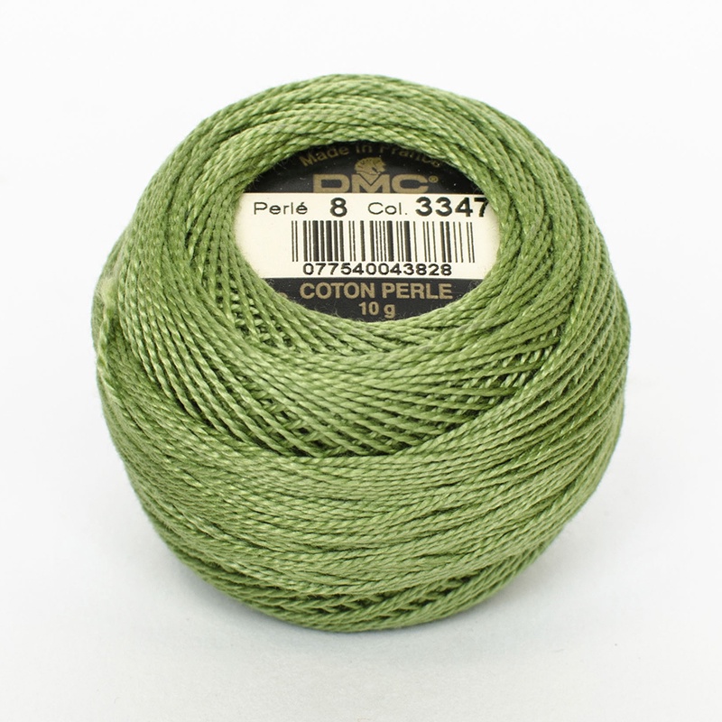 DMC Perle #8 3347 Medium Yellow Green