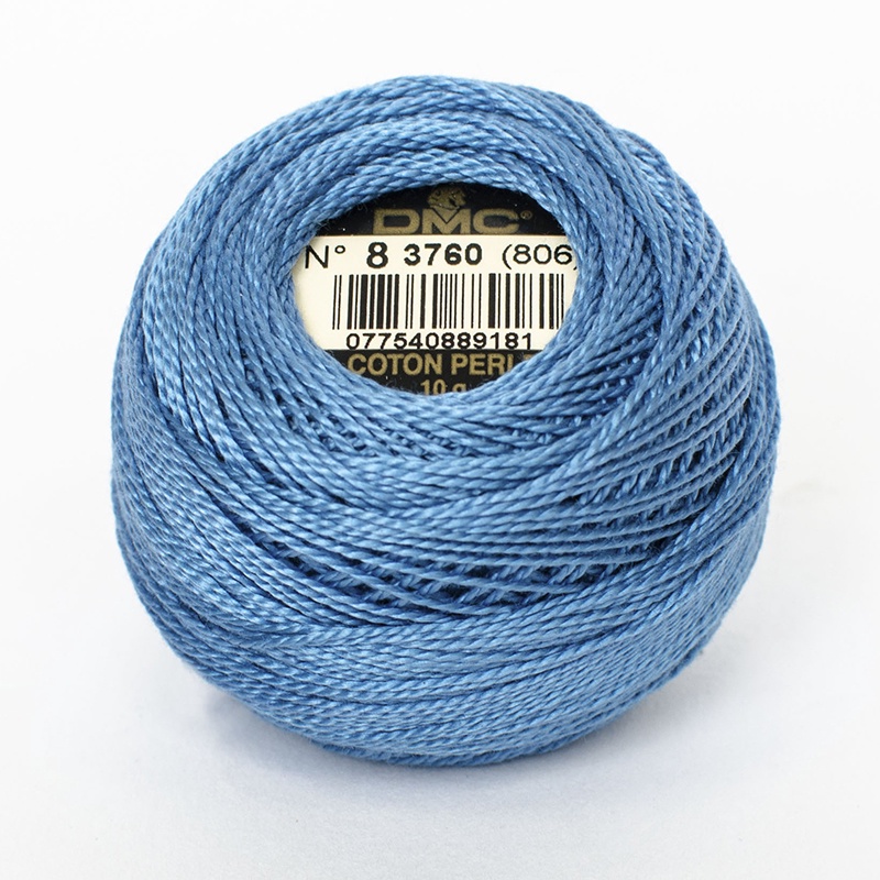 DMC Perle #8 3760 Medium Wedgwood