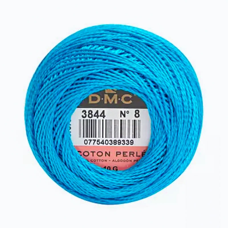 DMC Perle #8 3844 Dark Bright Turquoise