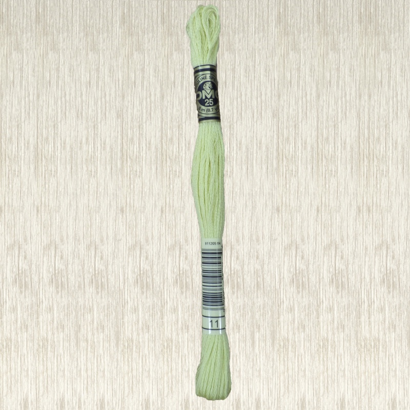 DMC Stranded Cotton 0011 Light Tender Green