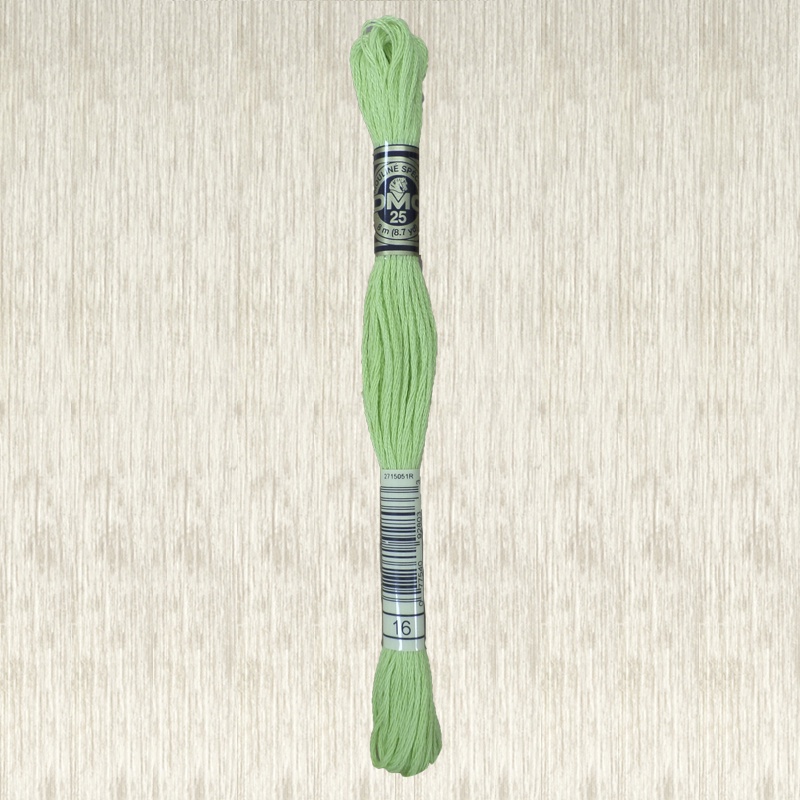 DMC Stranded Cotton 0016 Light Chartreuse