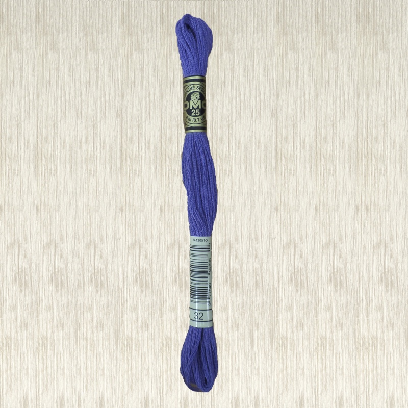 DMC Stranded Cotton 0032 Dark Blueberry