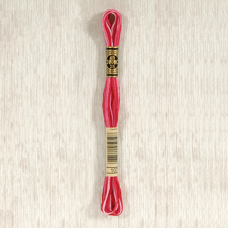 DMC Stranded Cotton 0107 Variegated Carnation