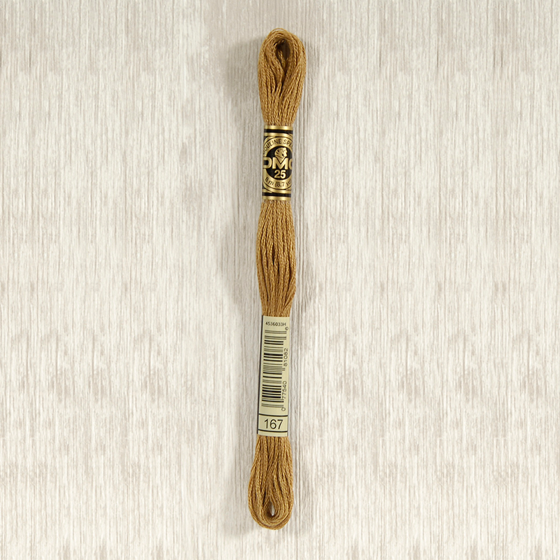 DMC Stranded Cotton 0167 Very Dark Yellow Beige