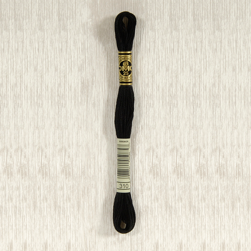 DMC Stranded Cotton 0310 Black