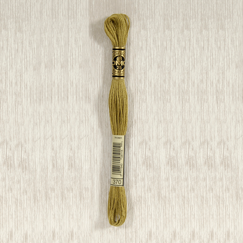 DMC Stranded Cotton 0370 Medium Mustard