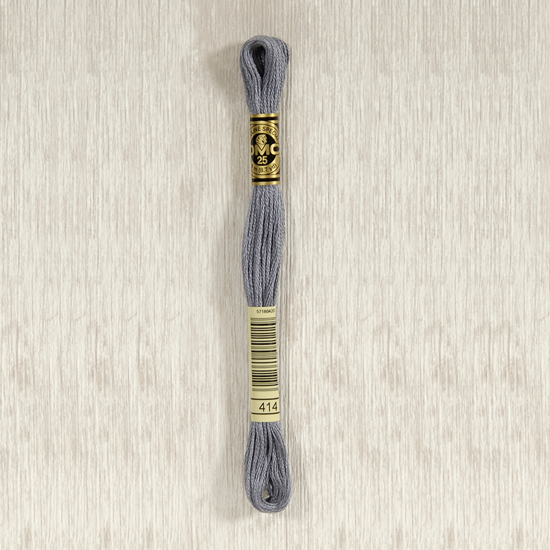 DMC Stranded Cotton 0414 Dark Steel Gray