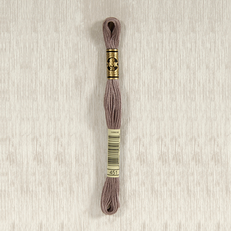 DMC Stranded Cotton 0451 Dark Shell Gray