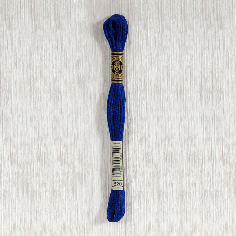 DMC Stranded Cotton 0820 Very Dark Royal Blue