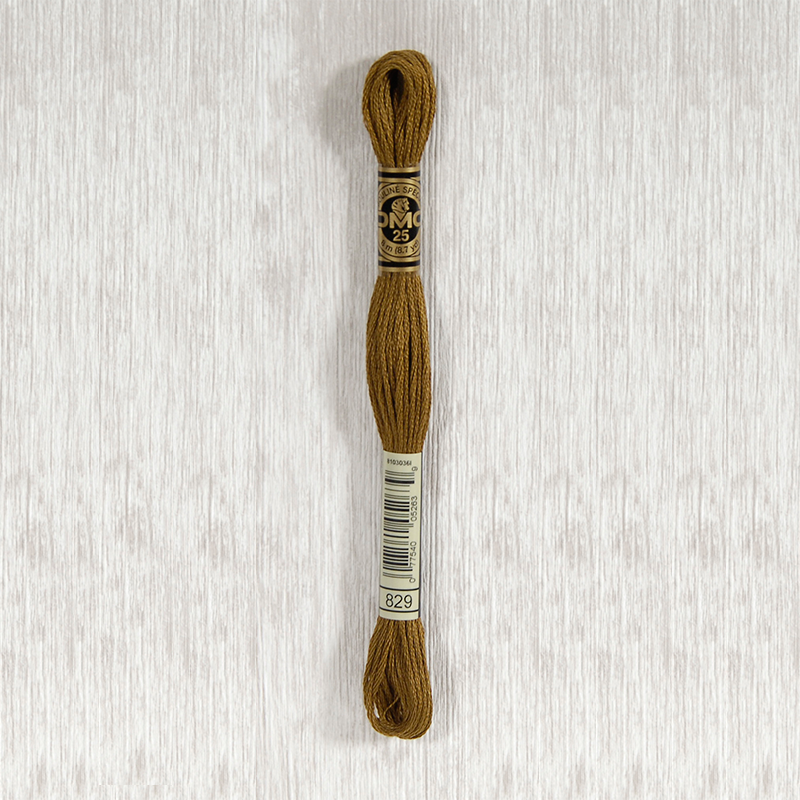 DMC Stranded Cotton 0829 Very Dark Golden Olive