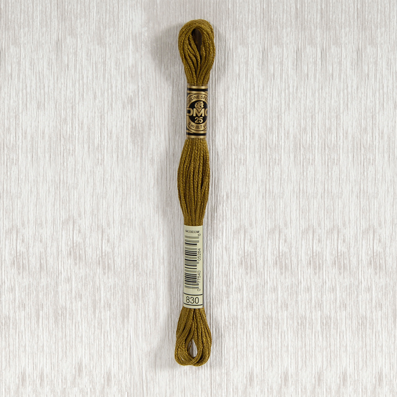 DMC Stranded Cotton 0830 Dark Golden Olive