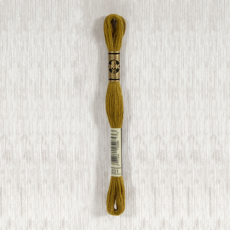 DMC Stranded Cotton 0831 Medium Golden Olive