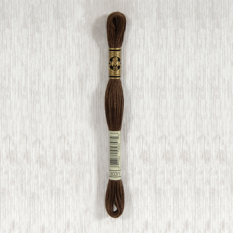 DMC Stranded Cotton 3031 Very Dark Mocha Brown