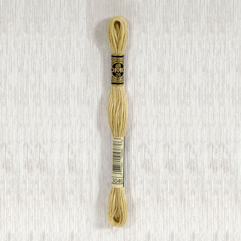 DMC Stranded Cotton 3046 Medium Yellow Beige