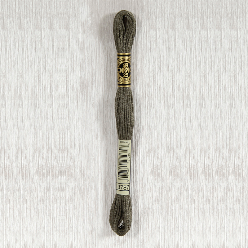 DMC Stranded Cotton 3787 Dark Brown Gray