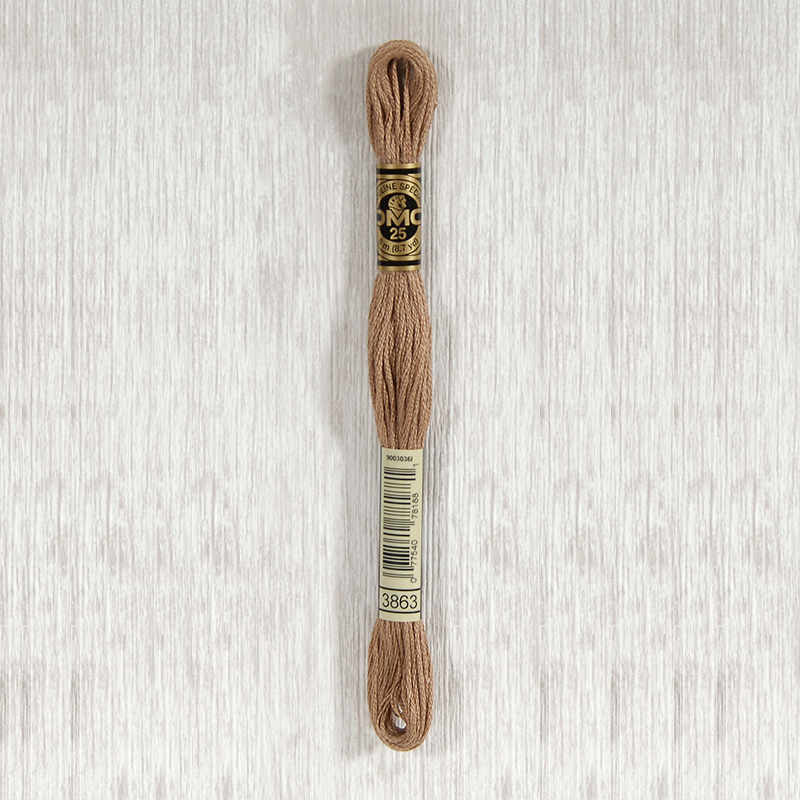 DMC Stranded Cotton 3863 Medium Mocha Beige