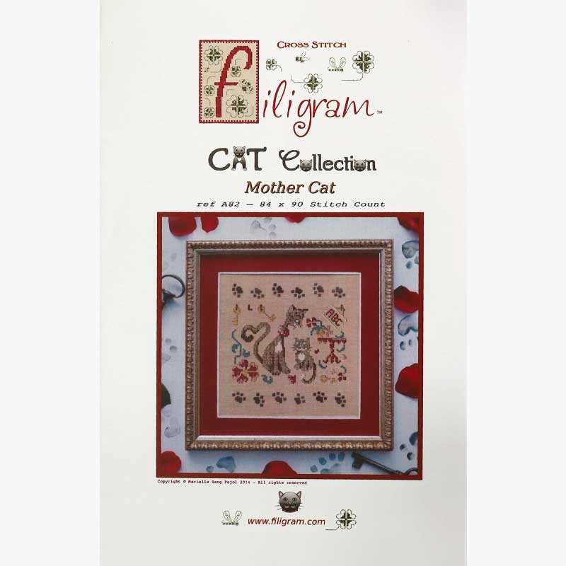 Filigram Cross Stitch Chart Mother Cat
