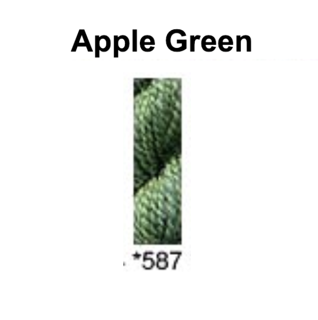 Gumnut Threads Poppies 587 Apple Green