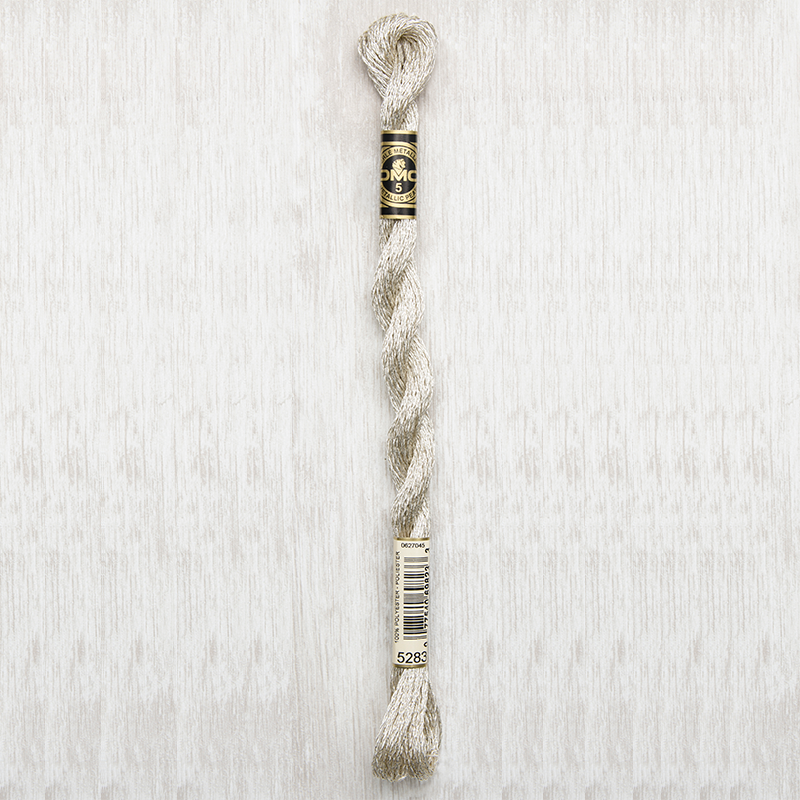 DMC Perle #5 5283 Metallic Silver (Skein)