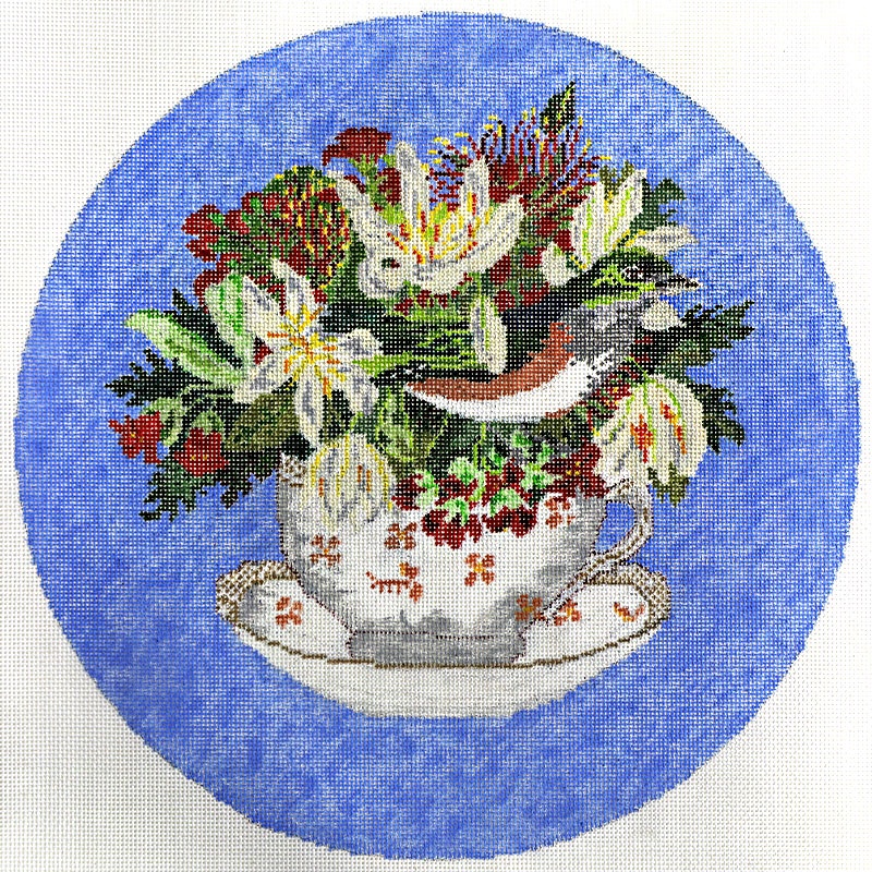 Nicola Thomson Hand Painted Floral Array in Teacup