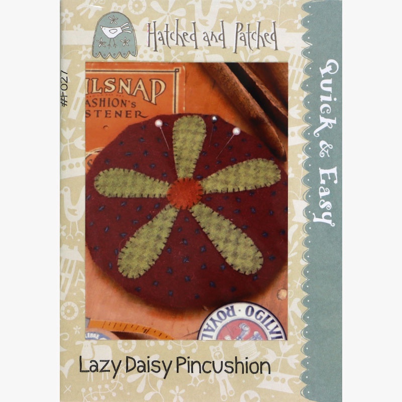 Hatched and Patched Lazy Daisy Pincushion Kit