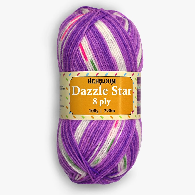 Heirloom Dazzle Star 8 Ply Wool Deep Mauve 2011