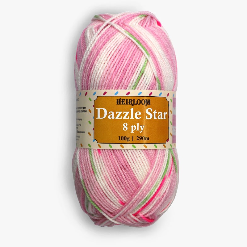 Heirloom Dazzle Star 8 Ply Wool Pink 2012