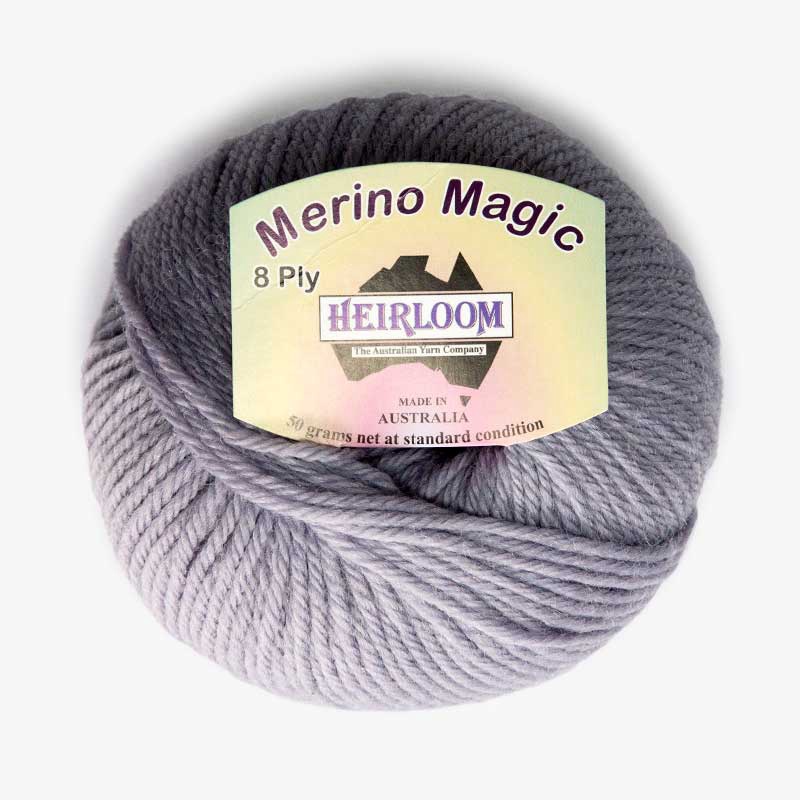 Heirloom Merino Magic 8Ply Grey 206