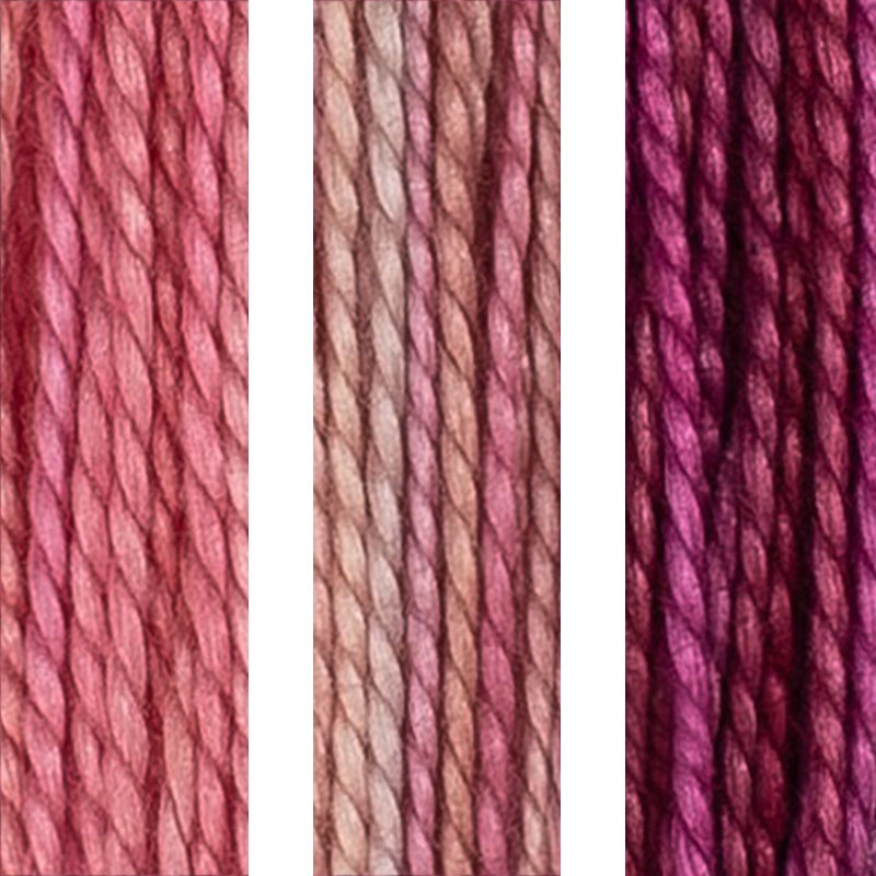 House of Embroidery Perle 12 49 A,B,C Fuschia