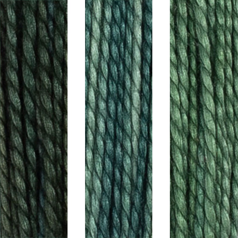 House of Embroidery Perle 12 58 A,B,C Christmas Green