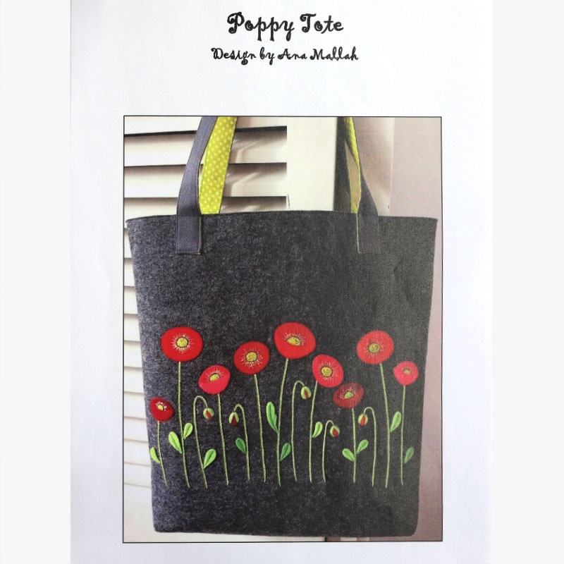 Ana Mallah Poppy Tote with Felt For Bag