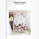 Ana Mallah Flowers Drawstring Bag Pattern Red