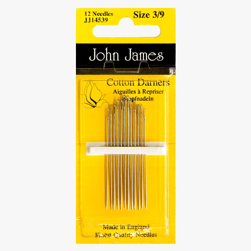 John James Cotton Darners Needles Size 3/9