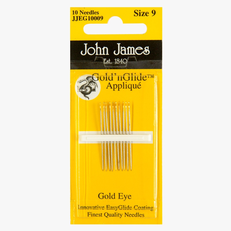 John James Gold'n Glide Applique Needles Size 9