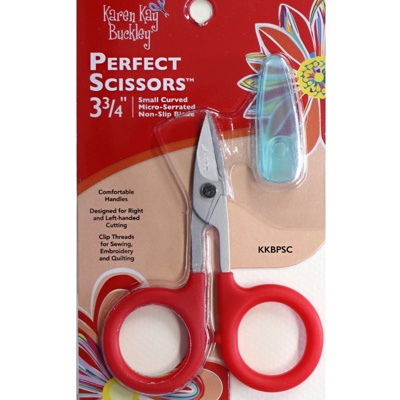 Karen Kay Buckley Perfect Scissors 3 3/4 Small Curved Micro Serrated Non Slip Blade
