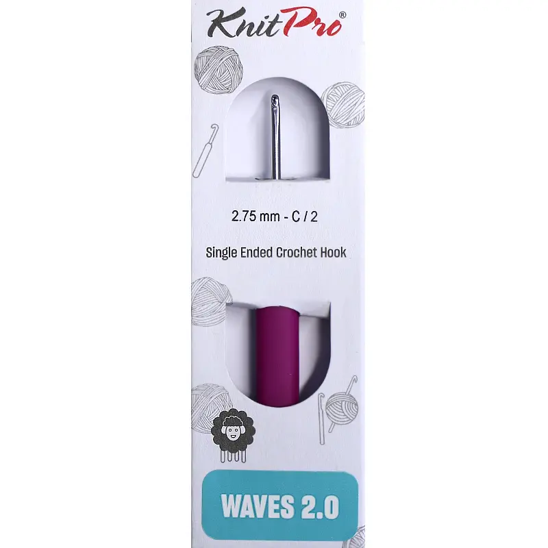 KnitPro Waves 2.0 Single Ended Crochet Hook 2.75mm