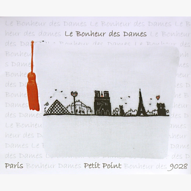 Le Bonheur des Dames Petit Point Pouch Samplers Parisian Skyline 9028