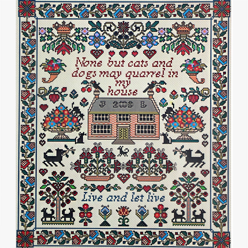 Long Dog Samplers Paws and Claws