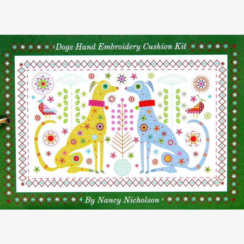 Nancy Nicholson - Dogs Embroidery Cushion Kit
