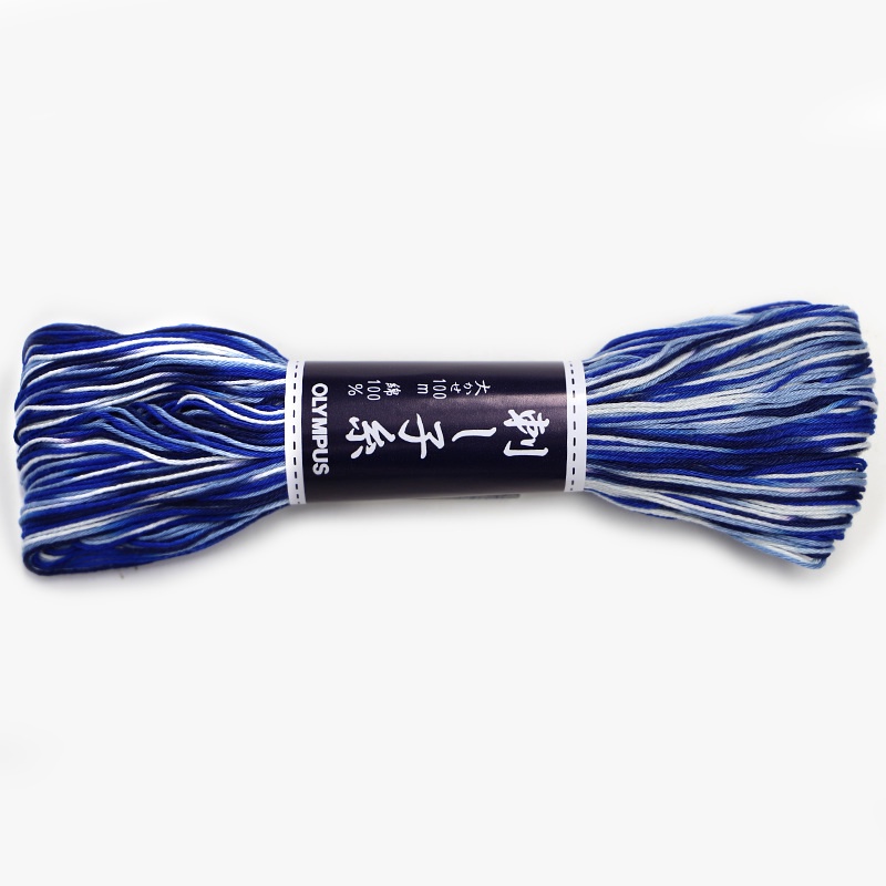 Olympus Sashiko Thread 151 Variegated Blue