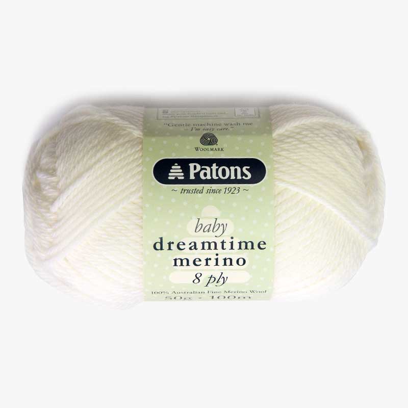 Patons Baby Dreamtime Merino 4 Ply Wool 0049 White
