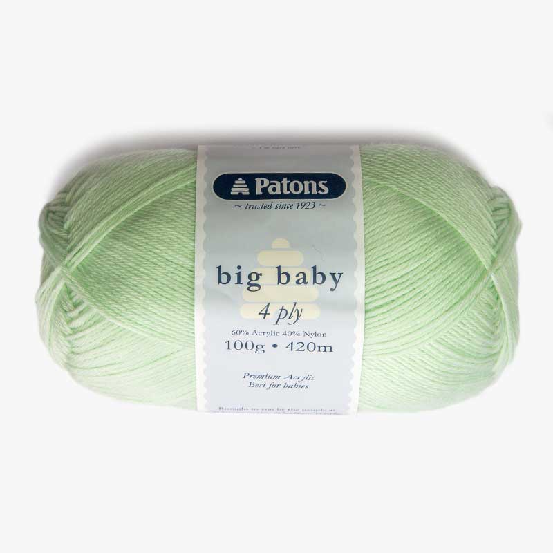 Patons Big Baby 4 Ply Wool 2568 Soft Apple