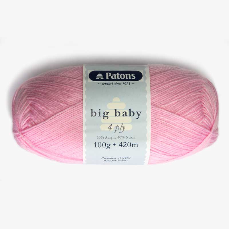 Patons Big Baby 4 Ply Wool 2590 Candy Pink