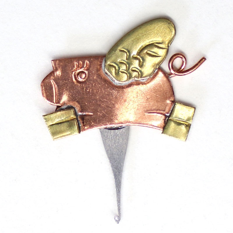 Puffin & Co Micro Needle Threader Flying Pig