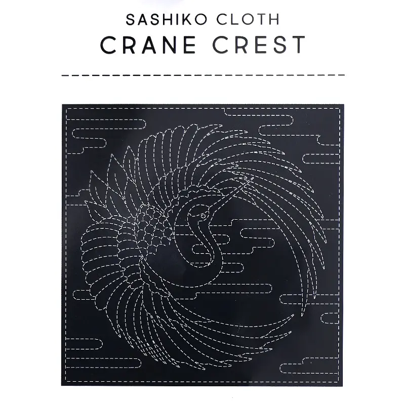 QH Textiles Sashiko Cloth Crane Crest